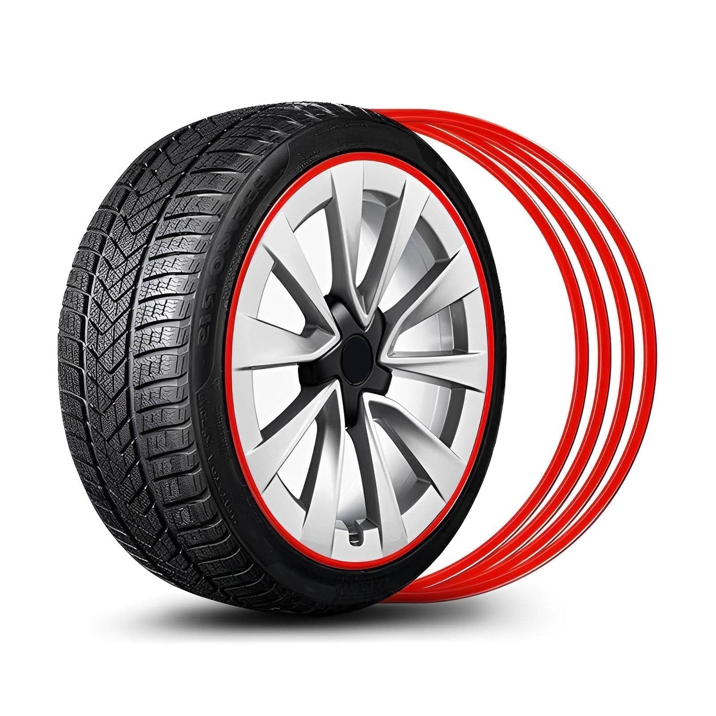 Aluminum Alloy Wheel Rim Protector- Fits All Cars (4pcs）