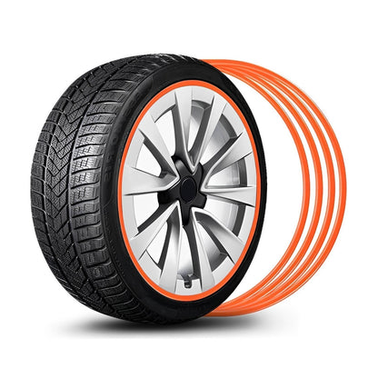 Aluminum Alloy Wheel Rim Protector- Fits All Cars (4pcs）