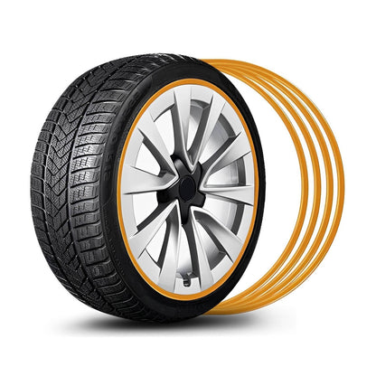 Aluminum Alloy Wheel Rim Protector- Fits All Cars (4pcs）