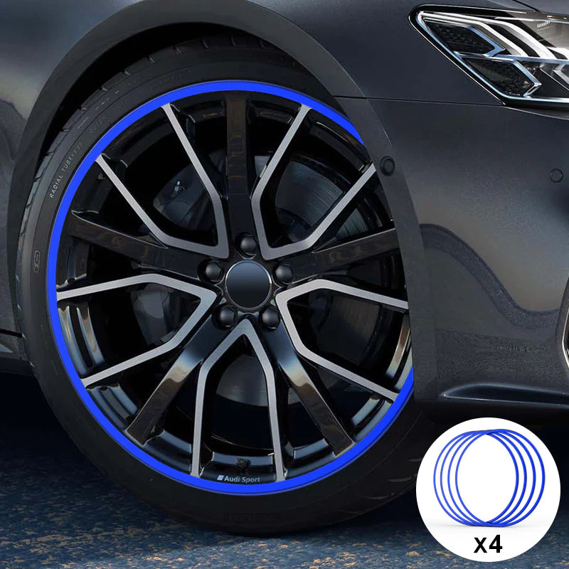 Aluminum Alloy Wheel Rim Protector- Fits All Cars (4pcs）