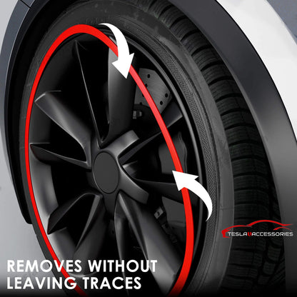 Aluminum Alloy Wheel Rim Protectors for Tesla Models 3/Y/S/X (4 PCS)