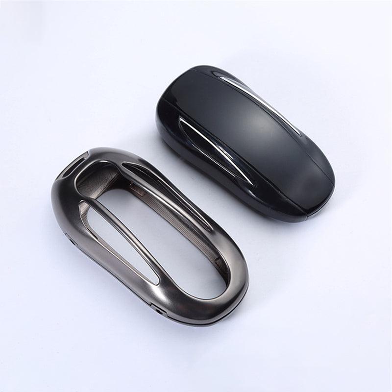 Aluminum Alloy and Leather Key Fob Case for Teala Model X