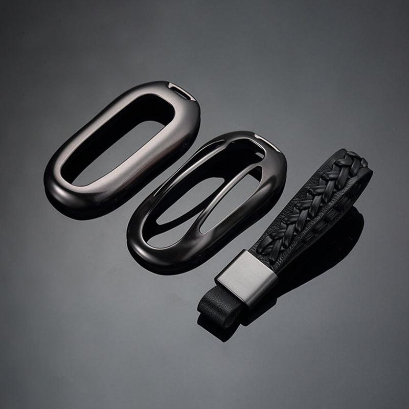 Aluminum Alloy and Leather Key Fob Case for Teala Model X
