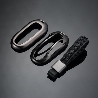 Aluminum Alloy and Leather Key Fob Case for Teala Model X