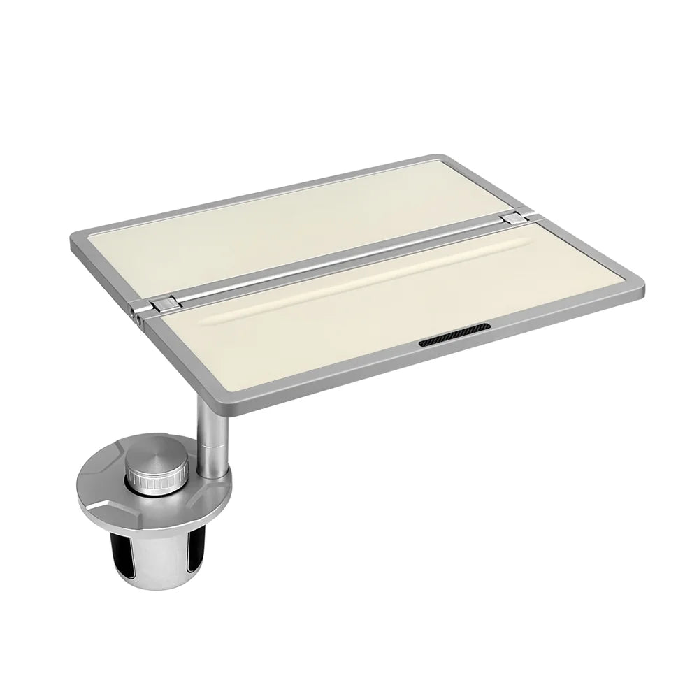 Aluminum Foldable Floating Car Table for Tesla Model 3/Y/S/X Aluminum Alloy White