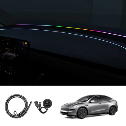 LED Dashboard Ambient Light – Color Changing Interior Upgrade for Tesla Model Y Juniper 2025+ Windshield Ambient Light