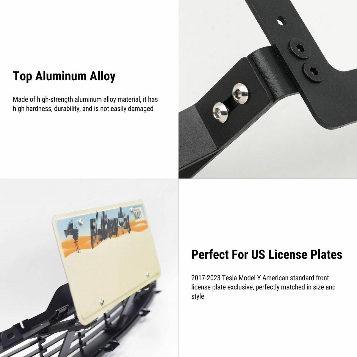 American Standard Metal License Plate Frame for Tesla Model 3 Model Y 2017-2024