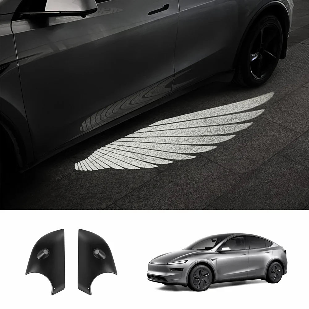 Angel Wing Side Mirror Welcome Projector Light for Tesla Model 3/Y (2017-2025+) Model Y Juniper 2025+ 2-Piece Set