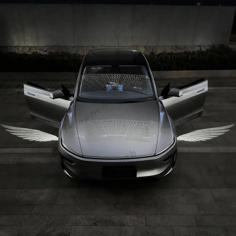 Angel Wing Side Mirror Welcome Projector Light for Tesla Model 3/Y (2017-2025+)