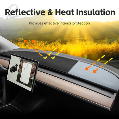 Anti-Glare Dash Cover Mat for Tesla Model 3/Y