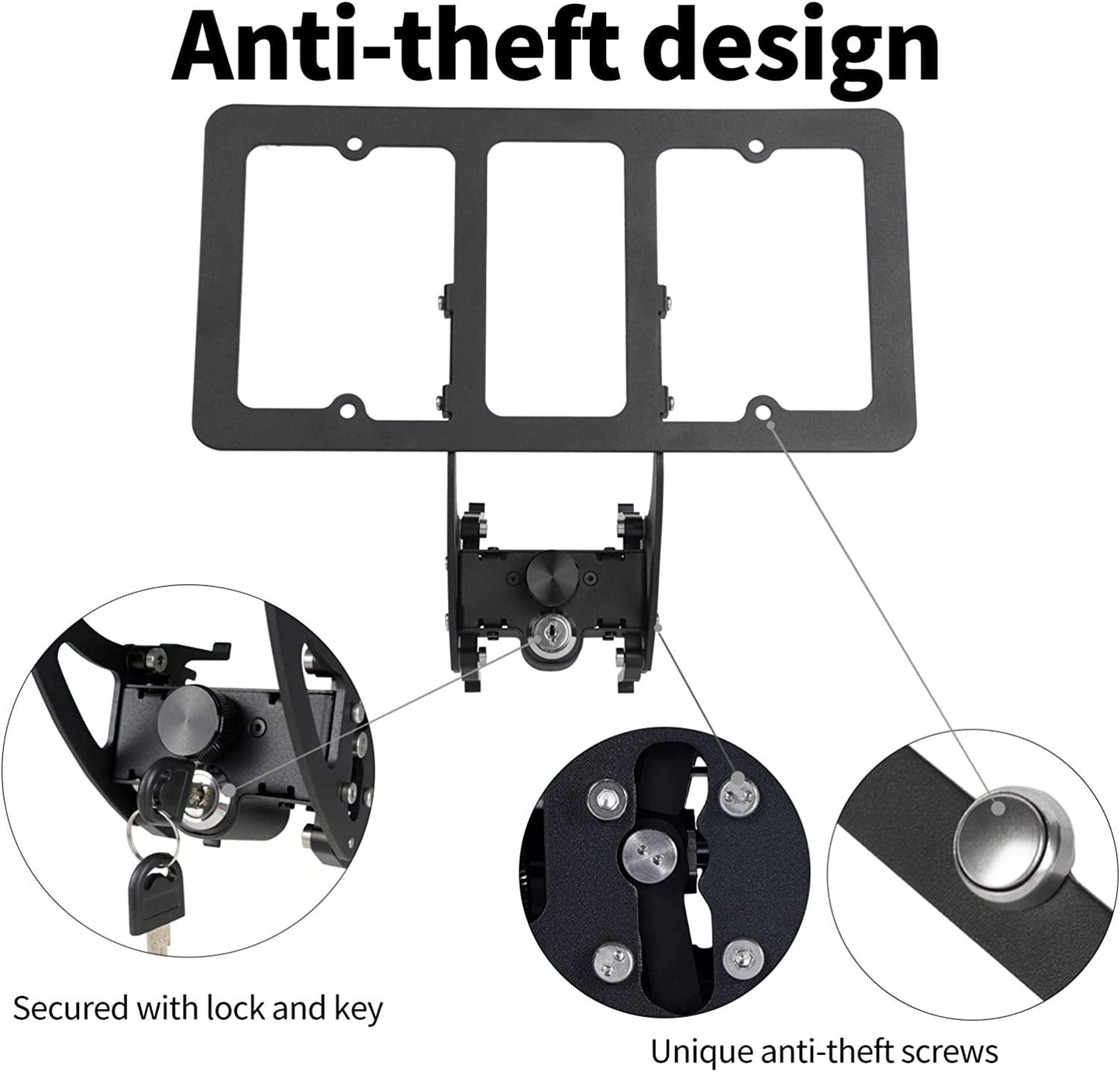 Anti-Theft No Drill License Plate Holder for Tesla Model 3/Y