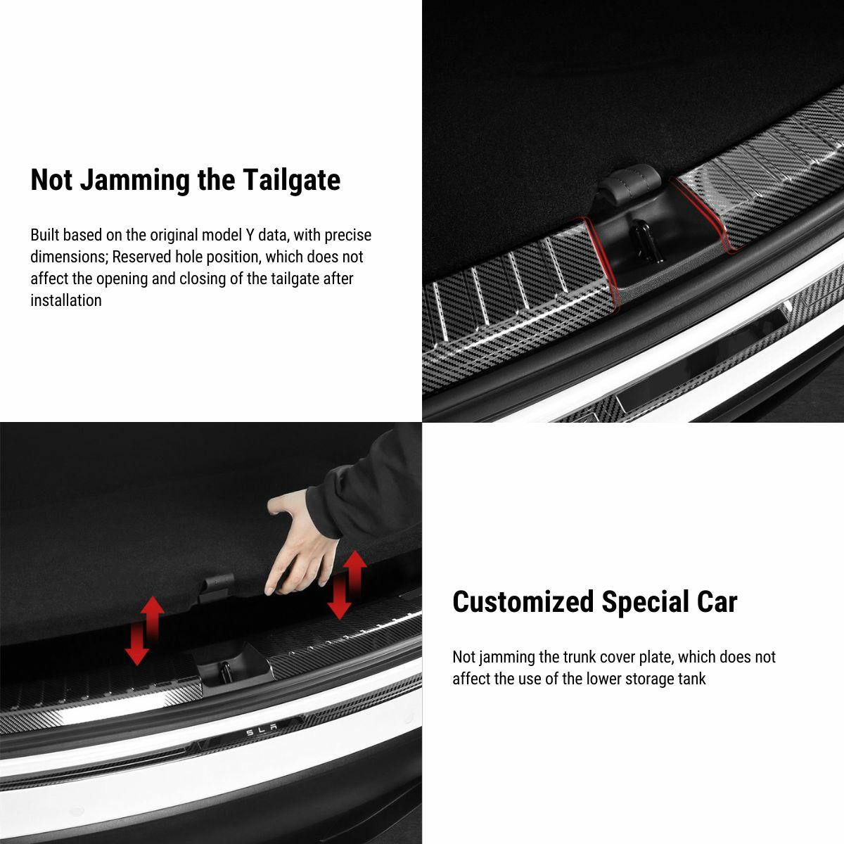 Anti-scratch Rear Bumper Protector for Tesla Model Y 2020-2024