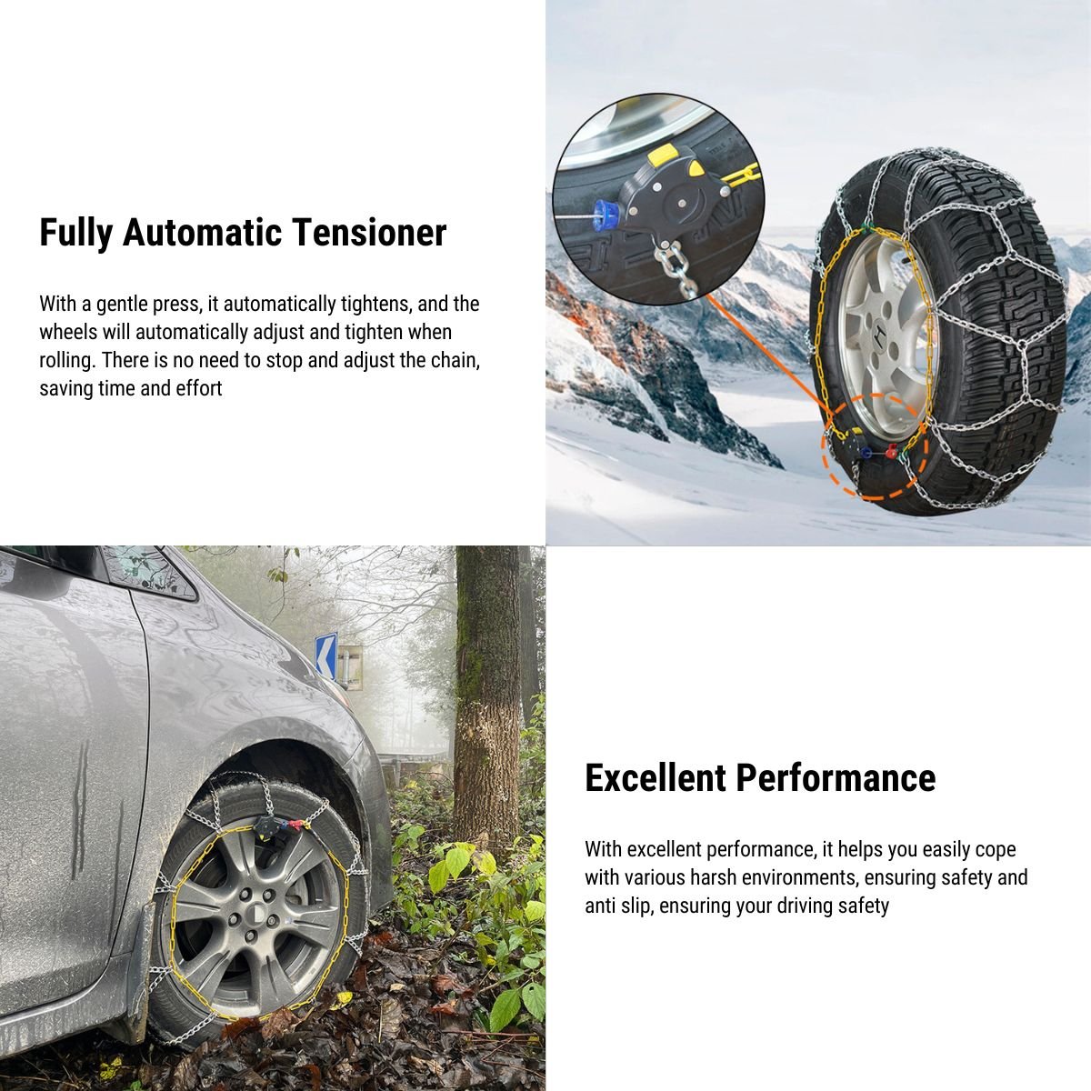 Automatic Tightening Snow Chains For Tesla Model 3/Y