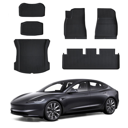 All Weather TPE Floor Mat for Tesla 2024 Model 3 Highland Full Set (6 PCS)