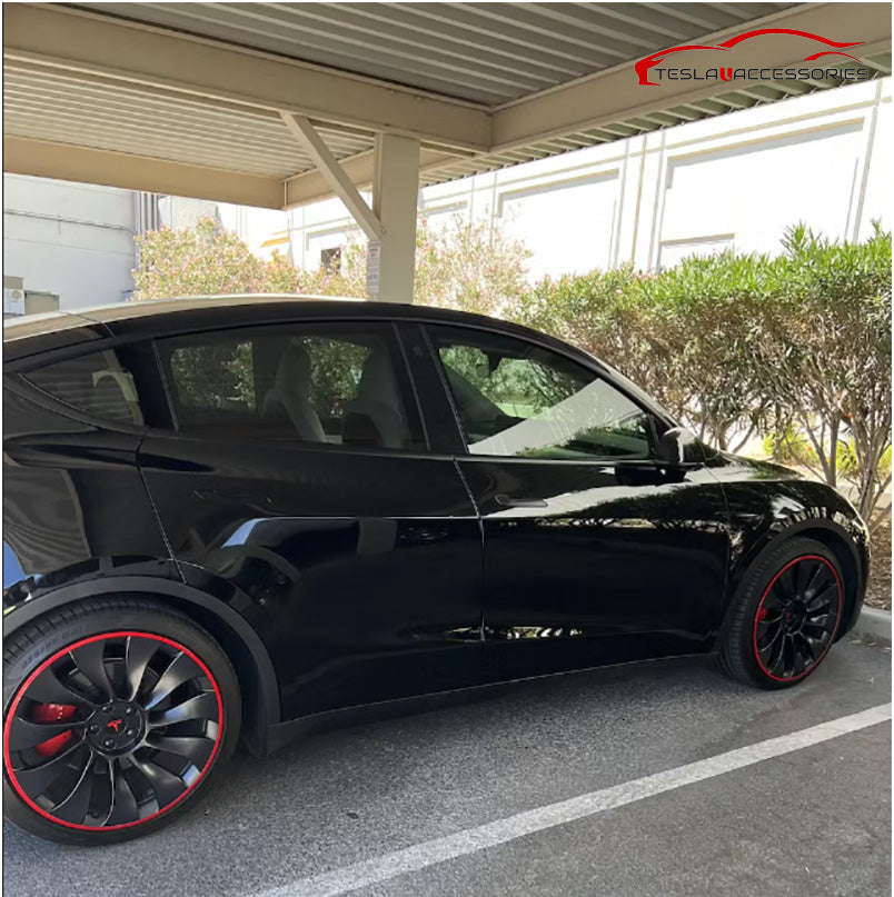 Black Aluminum Alloy Wheel Rim Protector- Fits All Cars (4pcs）