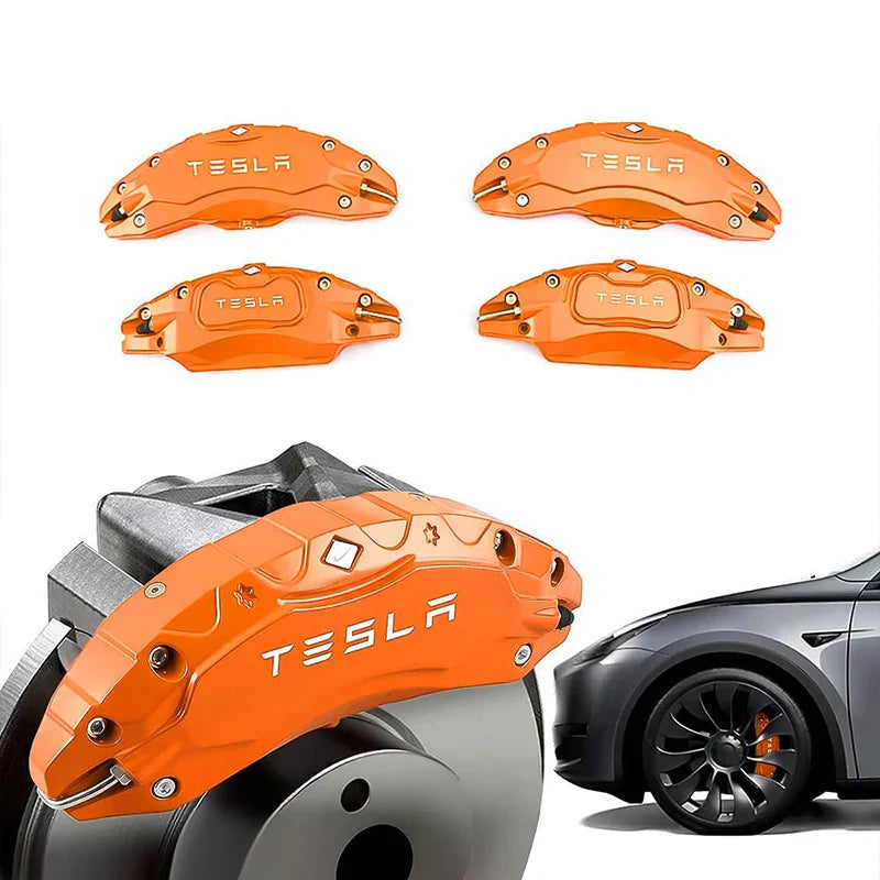 Brake Caliper Covers For Tesla Model S/X(4Pcs) Model S Orange
