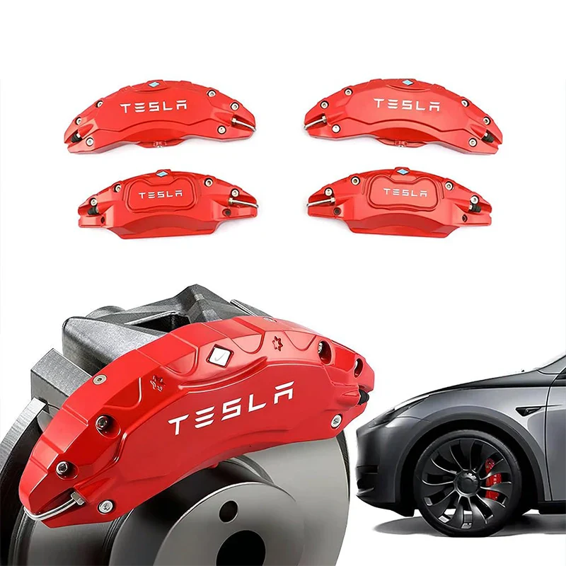Brake Caliper Covers For Tesla Model S/X(4Pcs) Model S Red