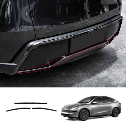 Stainless Steel Front & Rear Bumper Protector Trim for Tesla Model Y Juniper 2025+ Buy in separate Black Diffuser Trims 3PCS