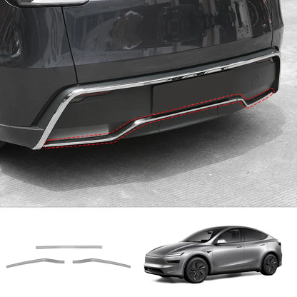 Stainless Steel Front & Rear Bumper Protector Trim for Tesla Model Y Juniper 2025+ Buy in separate Silver Diffuser Trims 3PCS