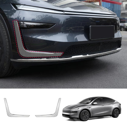 Stainless Steel Front & Rear Bumper Protector Trim for Tesla Model Y Juniper 2025+ Buy in separate Silver Side Trims 2PCS