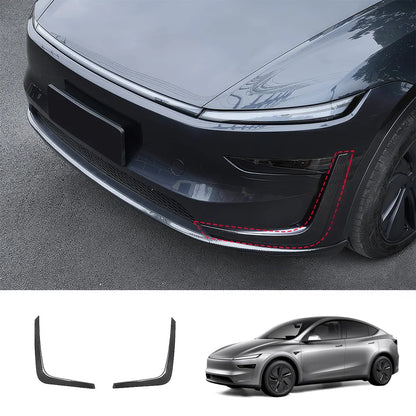Stainless Steel Front & Rear Bumper Protector Trim for Tesla Model Y Juniper 2025+ Buy in separate Carbon Fiber Texture Side Trims 2PCS