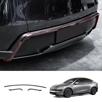 Stainless Steel Front & Rear Bumper Protector Trim for Tesla Model Y Juniper 2025+ Buy in separate Black Rear Trims 3PCS