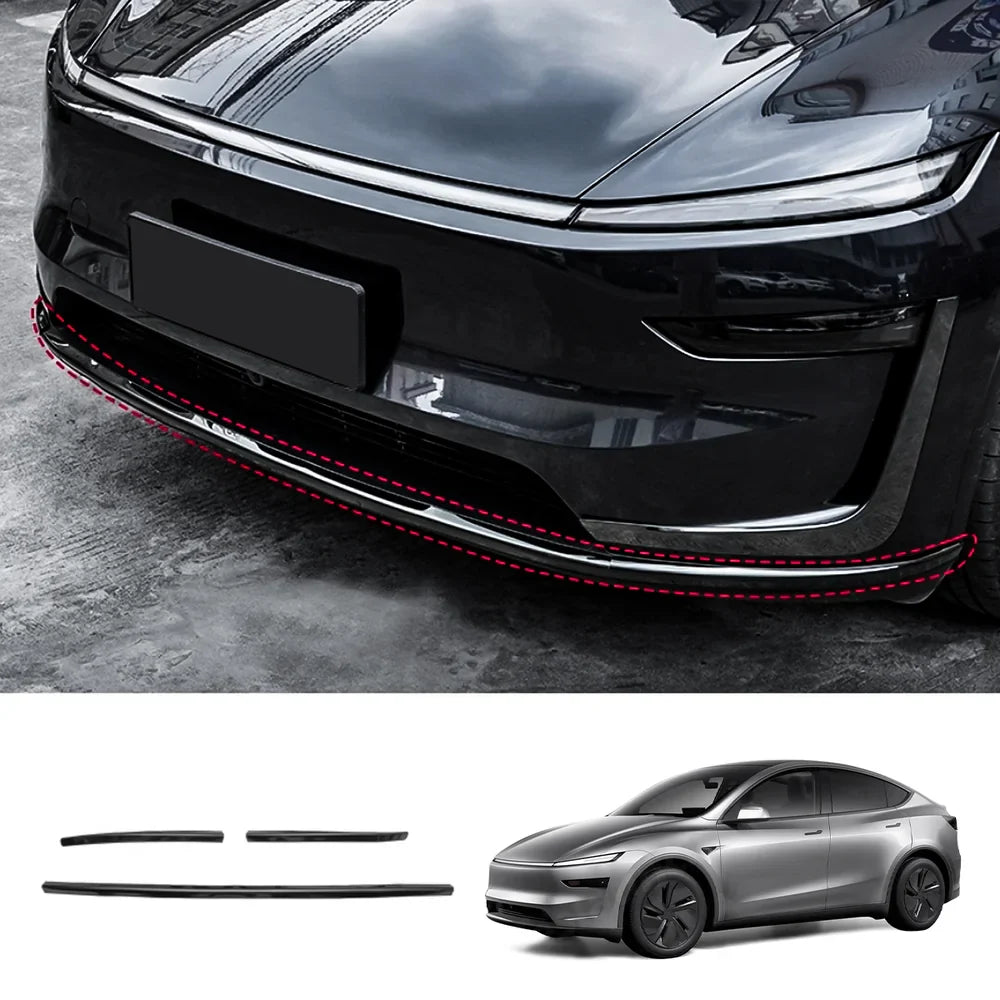 Stainless Steel Front & Rear Bumper Protector Trim for Tesla Model Y Juniper 2025+ Buy in separate Black Front Trims 3PCS