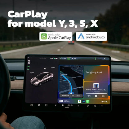 Portable Android Auto Apple Carplay Adapter For Telsa Model 3/X/Y/S