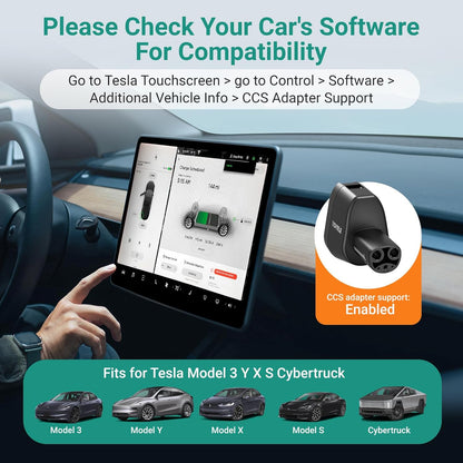 CCS1 x J1772 to Tesla(NACS) Fast Charging Adapter for Tesla Model 3/Y/S/X/Cybertruck