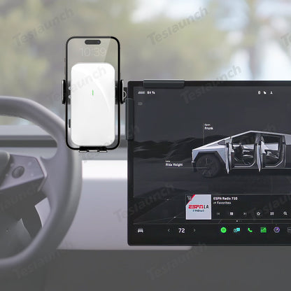 Magnetic Phone Holder for Tesla Cybertruck Solar Charging White