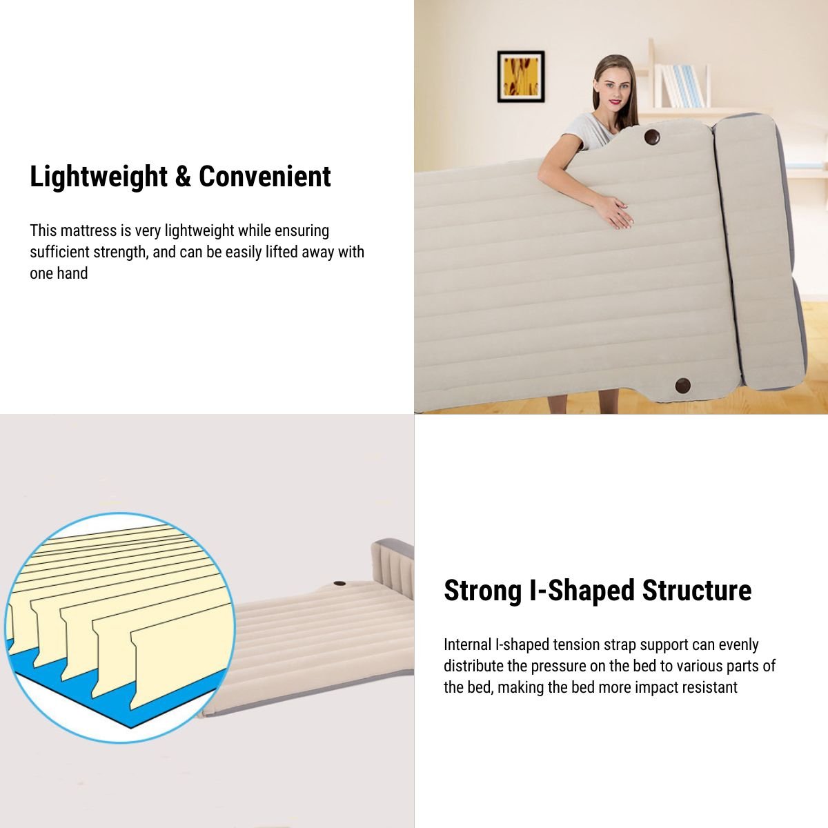 Camping Mattress Air Mattress Bed Inflatable Bed for Tesla Model 3/S/Y/X