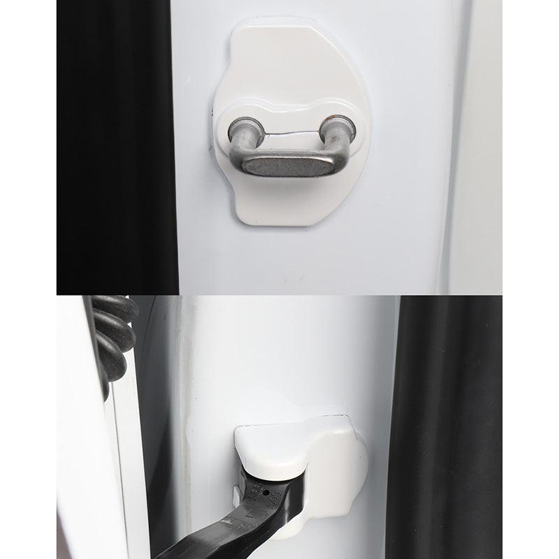 Car Door Lock Covers Caps for Tesla Model 3 / Y Set of 6 White