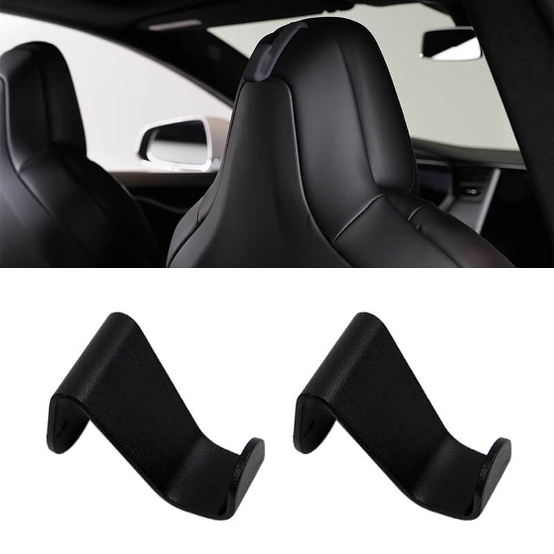 Car Seat Coat Hanger Hooks (2Pcs) for Tesla Model S/X Accessories