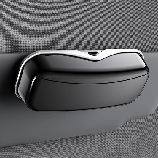 Car Sun Visor Glasses Storage Box – Universal Fit for All Cars Black 1PC