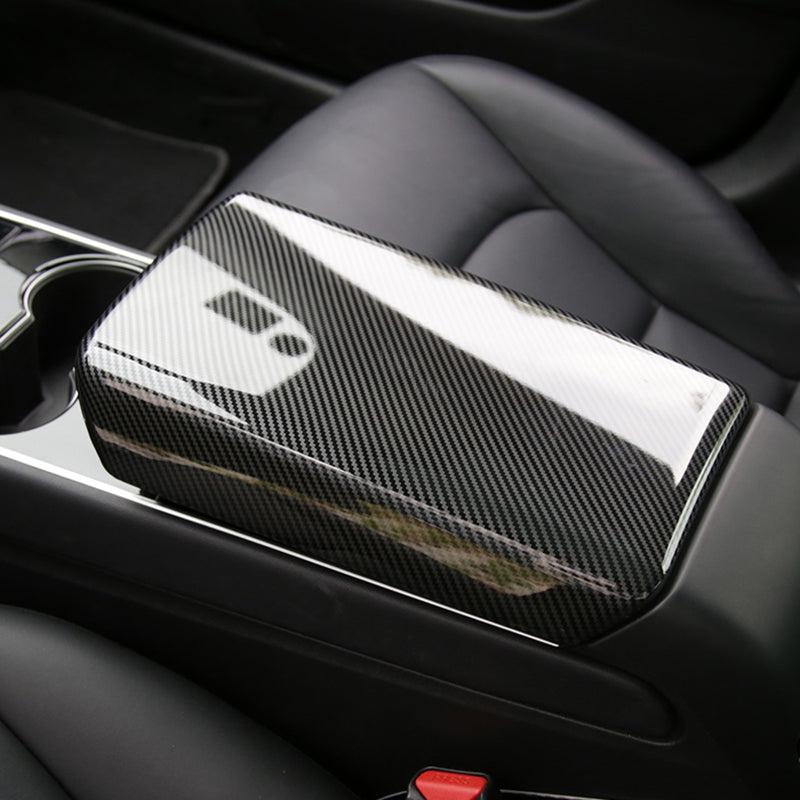 Carbon Fiber Center Armrest Cover for Tesla Model 3 Model Y