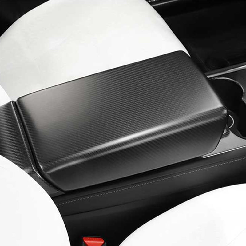 Carbon Fiber Center Armrest Cover for Tesla Model 3 Model Y