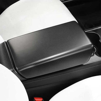 Carbon Fiber Center Armrest Cover for Tesla Model 3 Model Y