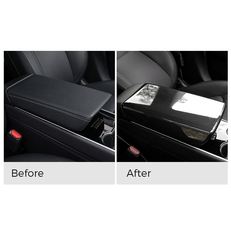 Carbon Fiber Center Armrest Cover for Tesla Model 3 Model Y