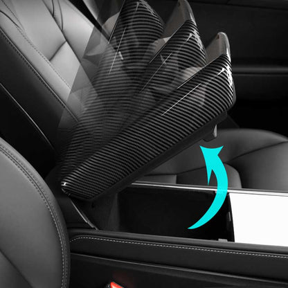 Carbon Fiber Center Armrest Cover for Tesla Model 3 Model Y