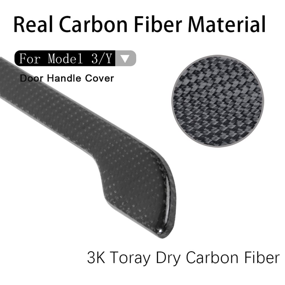 Carbon Fiber Door Handle Cover for Model 3/Y