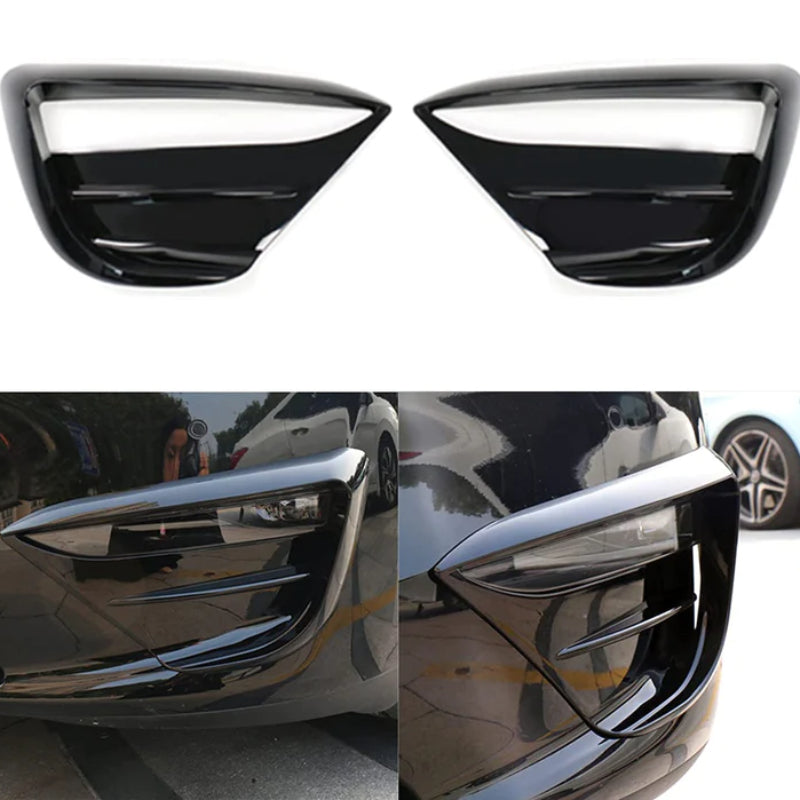 Carbon Fiber Front Fog Lamp Cover suitable for Tesla Model Y 2020-2023