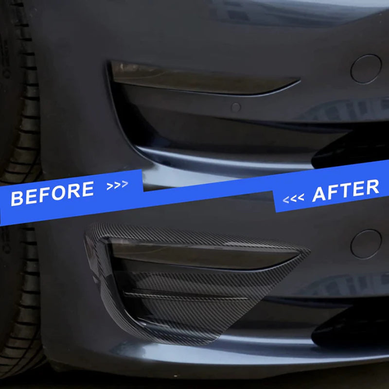 Carbon Fiber Front Fog Lamp Cover suitable for Tesla Model Y 2020-2023