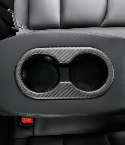 Carbon Fiber Interior Mods Backseat Cup Holder for Tesla Model 3 Y