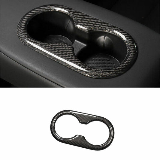 Carbon Fiber Interior Mods Backseat Cup Holder for Tesla Model 3 Y