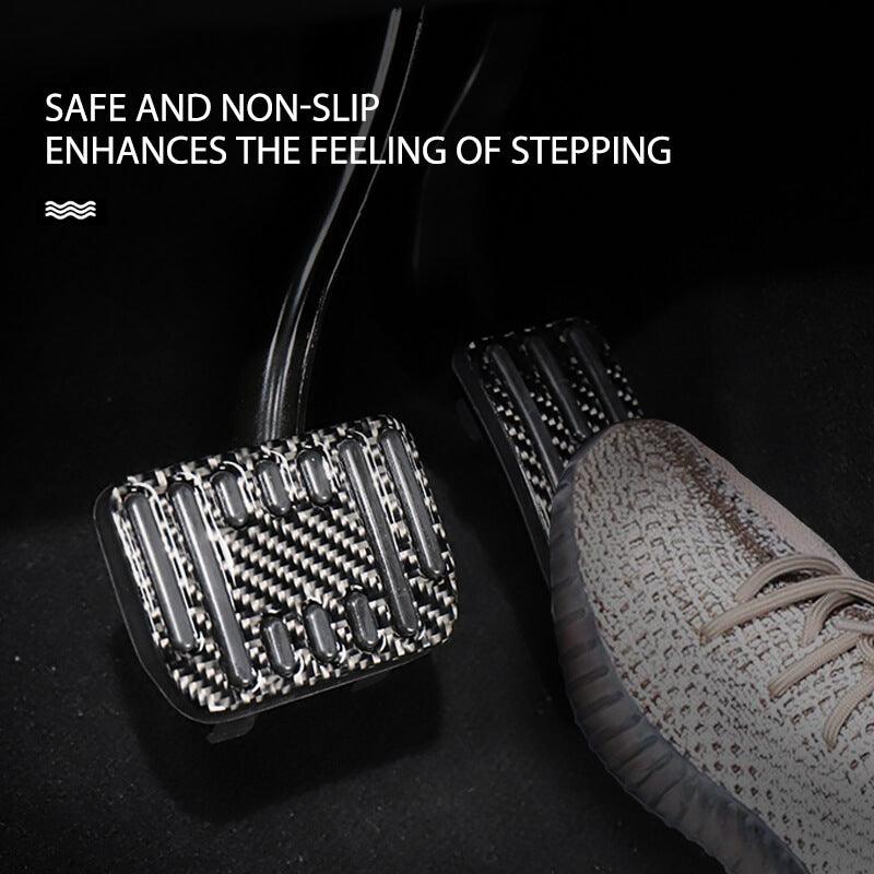 Carbon Fiber Performance Pedal for Tesla Model 3/Y Non-Slip Metal Accelerator Brake Pedal Cover