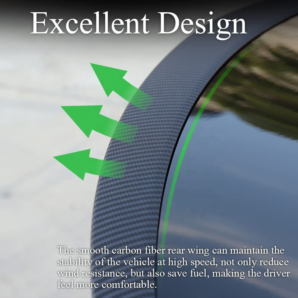 Carbon Fiber Rear Spoiler Wing For Tesla Model Y 3