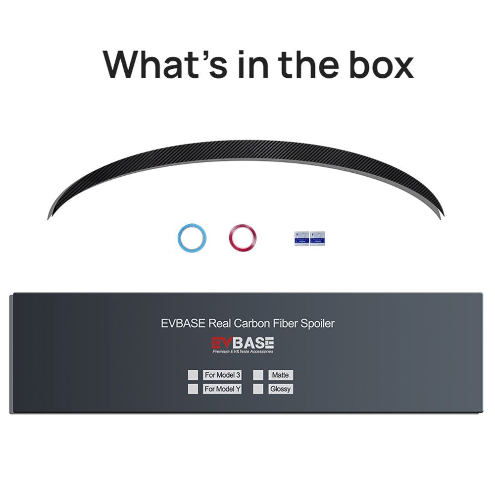 Carbon Fiber Rear Spoiler Wing For Tesla Model Y 3