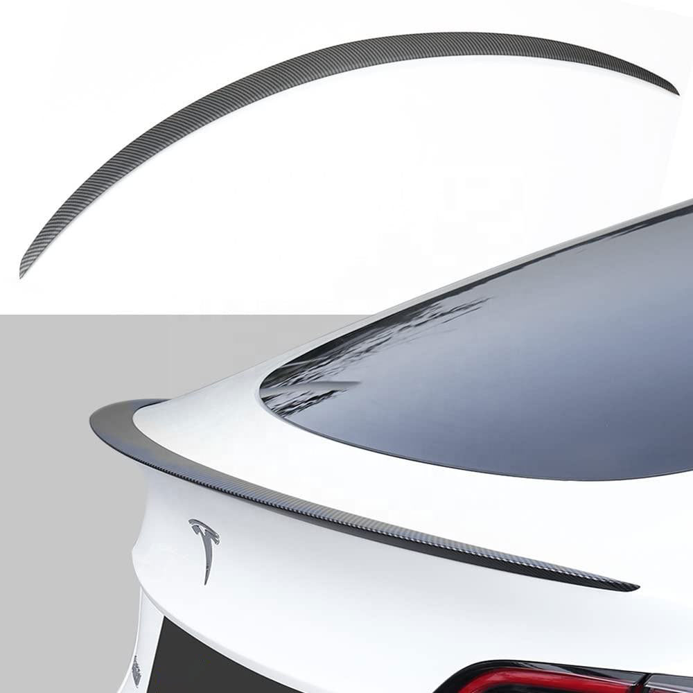 Carbon Fiber Rear Spoiler Wing For Tesla Model Y 3 Model 3 Matte United States UK France Germany Spain Italy