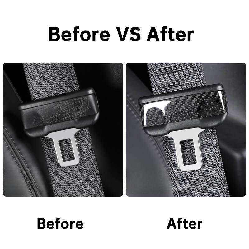 Carbon Fiber Seat Belt Fascia Cover For Telsa Model 3/Y Accessories