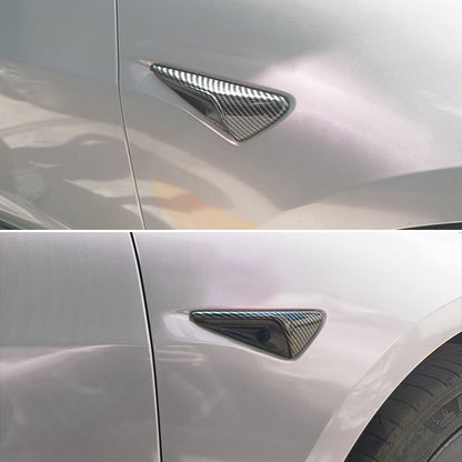 Carbon Fiber Side Camera Turn Signal Cover for Tesla Model 3 Y X S